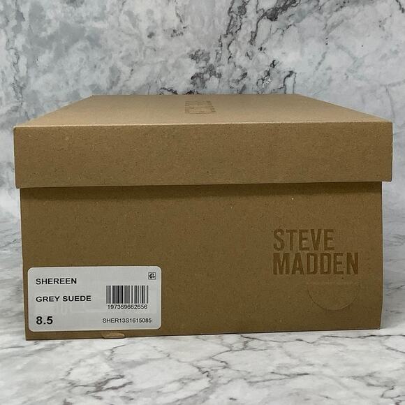Steve Madden Sz 8.5M Grey Shereen Suede Low Platform Sneaker Lace Up P1-43 - Picture 8 of 10